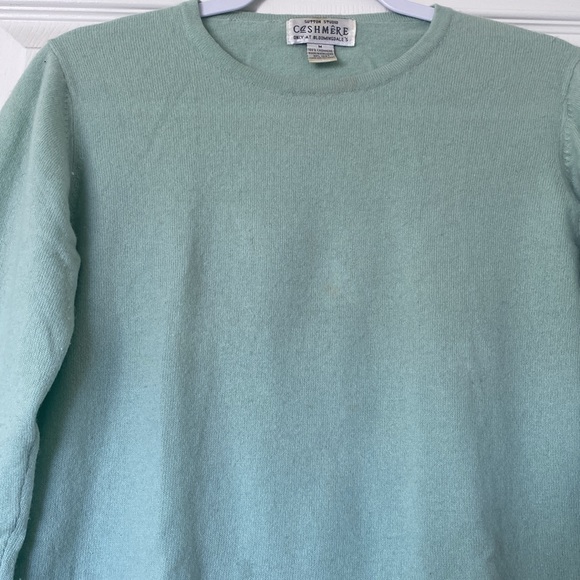 Vintage Bloomingdales Cashmere Mint Sweater Sutton Studio - Picture 3 of 7